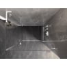 Mexen Lunar-B L cabine de douche pivotante droite 100 x 80 cm, transparent, blanche - 832L-100-080-20-00-P