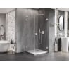 Mexen Lunar-B L Desna kutna tuš kabina 90 x 90 cm, prozirna, bijela - 832L-090-090-20-00-P