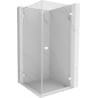 Mexen Lunar-B L cabine de douche pivotante droite 90 x 90 cm, transparent, blanc - 832L-090-090-20-00-P