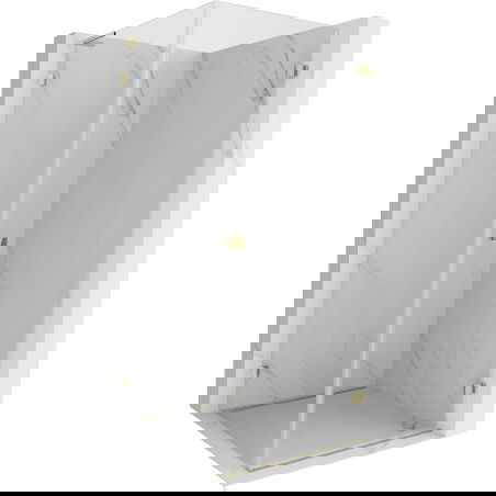 Mexen Lunar-B L Duschkabine, rechts öffnend, 70 x 70 cm, transparent, gold - 832L-070-070-50-00-P