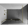 Mexen Kioto+ Dušisein riiuliga Walk-in 70 x 200 cm, must muster, kuldne - 800-070-121-50-78