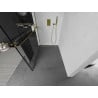 Mexen Kioto+ douchewand met plank Walk-in 100 x 200 cm, zwart patroon, goud - 800-100-121-50-78