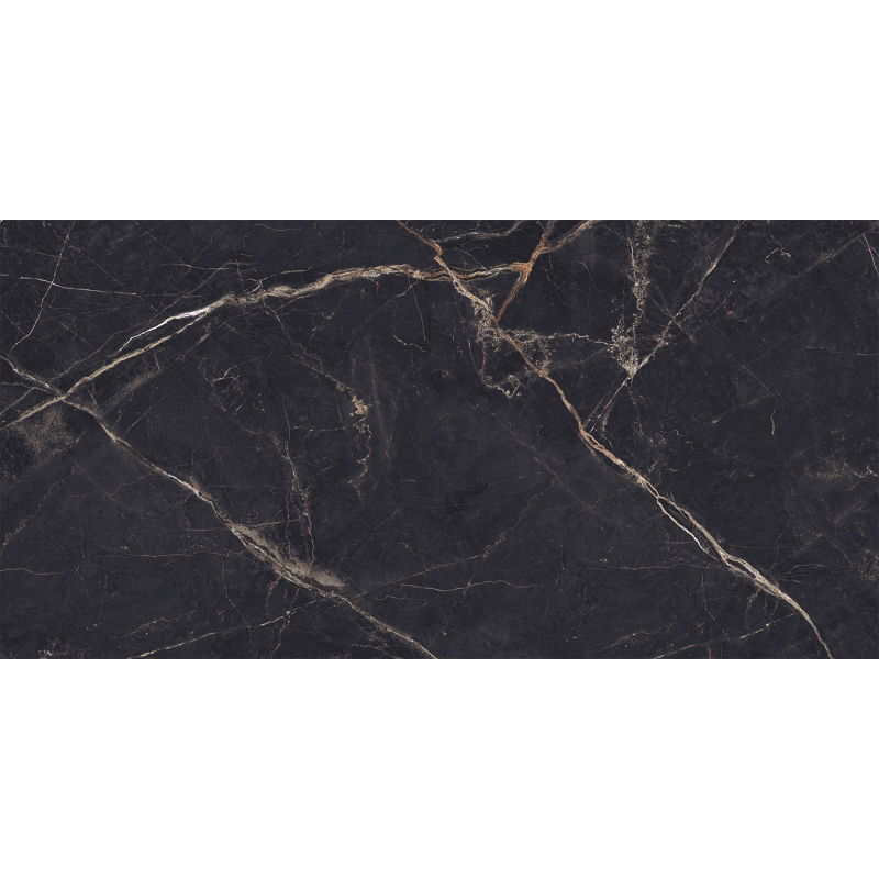 Mexen Eminet Black geglazuurd gerectificeerd G1 gres, vloer-wandtegel 120 x 60 cm, hoge glans - TL201-120-060-00