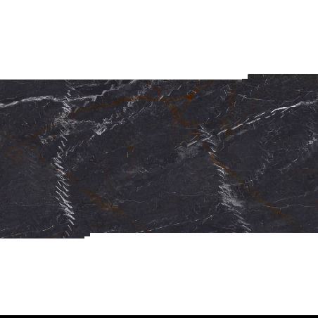 Mexen Eminet Black geglazuurd gerectificeerd G1 gres, vloer-wandtegel 120 x 60 cm, hoge glans - TL201-120-060-00