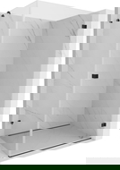 Mexen Lunar-B duschkabin med fällbar dörr höger 80 x 70 cm, transparent, svart - 832-080-070-70-00-P