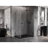 Mexen Lunar-B right pivot shower cabin 85 x 70 cm, transparent, black - 832-085-070-70-00-P