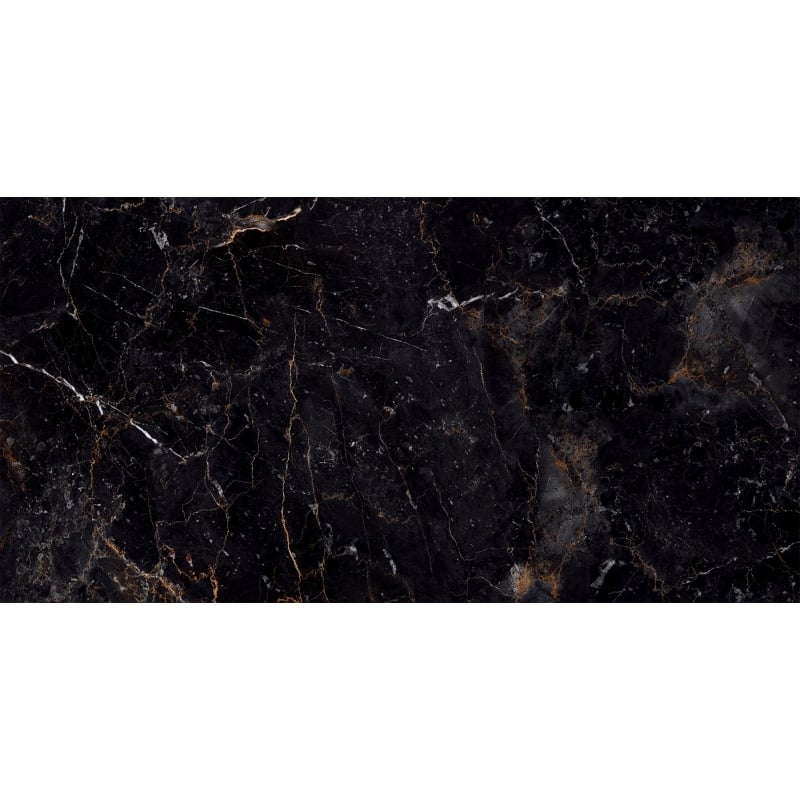 Mexen Champion Grès noir émaillé rectifié G1, carreau sol-mur 120 x 60 cm, haute brillance - TL202-120-060-00