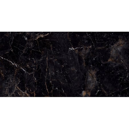 Mexen Champion Black glazed stoneware rectified G1, floor-wall tile 120 x 60 cm, high gloss - TL202-120-060-00