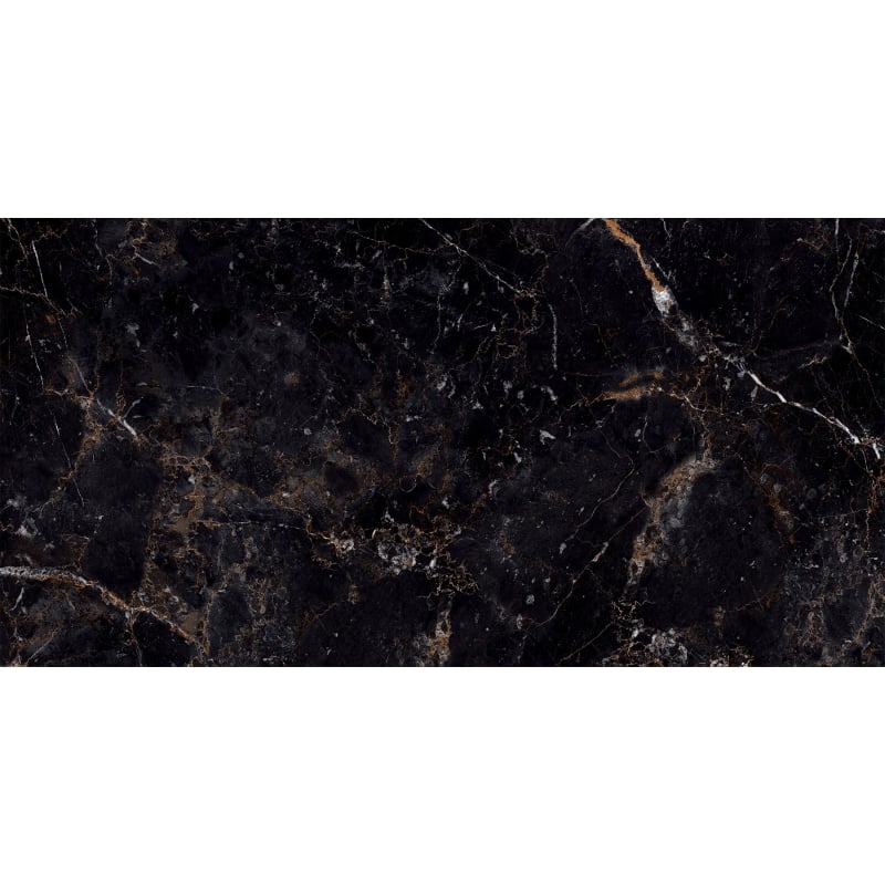Mexen Champion Grès noir émaillé rectifié G1, carreau sol-mur 120 x 60 cm, haute brillance - TL202-120-060-00
