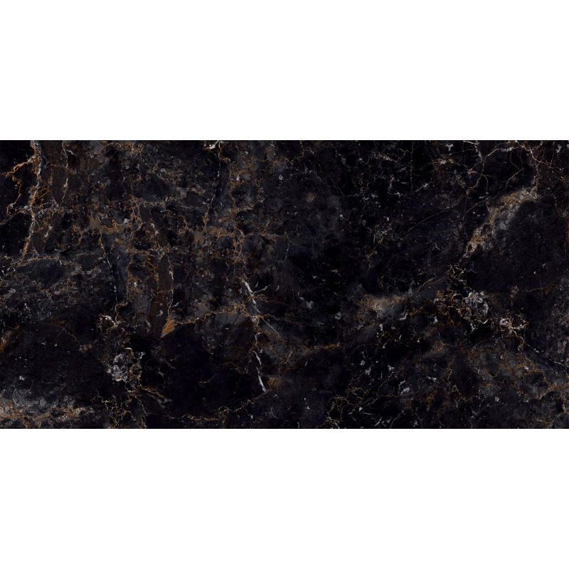 Mexen Champion Black glazed stoneware rectified G1, floor-wall tile 120 x 60 cm, high gloss - TL202-120-060-00