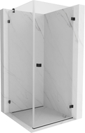 Mexen Lunar-B Desna staklena tuš kabina 80 x 80 cm, prozirna, crna - 832-080-080-70-00-P