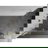 Mexen Kioto+ Duschwand mit Ablage Walk-in 110 x 200 cm, weißes Muster, gold - 800-110-121-50-85
