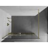 Mexen Kioto+ paroi de douche avec étagère Walk-in 110 x 200 cm, motif blanc, doré - 800-110-121-50-85