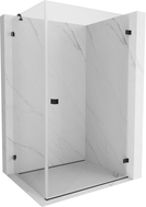 Mexen Lunar-B desna preklopna tuš kabina 100 x 80 cm, prozirna, crna - 832-100-080-70-00-P