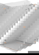 Mexen Lunar-B L cabina de ducha abatible izquierda 85 x 70 cm, transparente, cobre cepillado - 832L-085-070-65-00-L