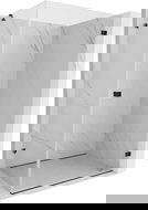 Mexen Lunar-B desna nihajna tuš kabina 95 x 90 cm, prozorna, črna - 832-095-090-70-00-P