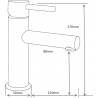 Mexen Elba robinet de lavabo, noir - 74100-70
