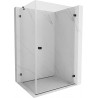 Mexen Lunar-B dušinurk, pööratav uks paremal 100 x 90 cm, läbipaistev, must - 832-100-090-70-00-P