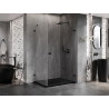 Mexen Lunar-B dušinurk, pööratav uks paremal 100 x 90 cm, läbipaistev, must - 832-100-090-70-00-P