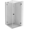 Mexen Lunar-B right hinged shower enclosure 100 x 100 cm, transparent, black - 832-100-100-70-00-P