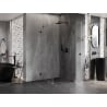 Mexen Lunar-B Duschkabine schwenkbar rechts 100 x 100 cm, transparent, schwarz - 832-100-100-70-00-P