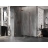 Mexen Lunar-B L dušinurk vasakpoolne 80 x 80 cm, läbipaistev, harjatud vask - 832L-080-080-65-00-L