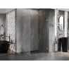 Mexen Lunar-B L cabine de douche pivotante droite 100 x 80 cm, transparent, dorée - 832L-100-080-50-00-P