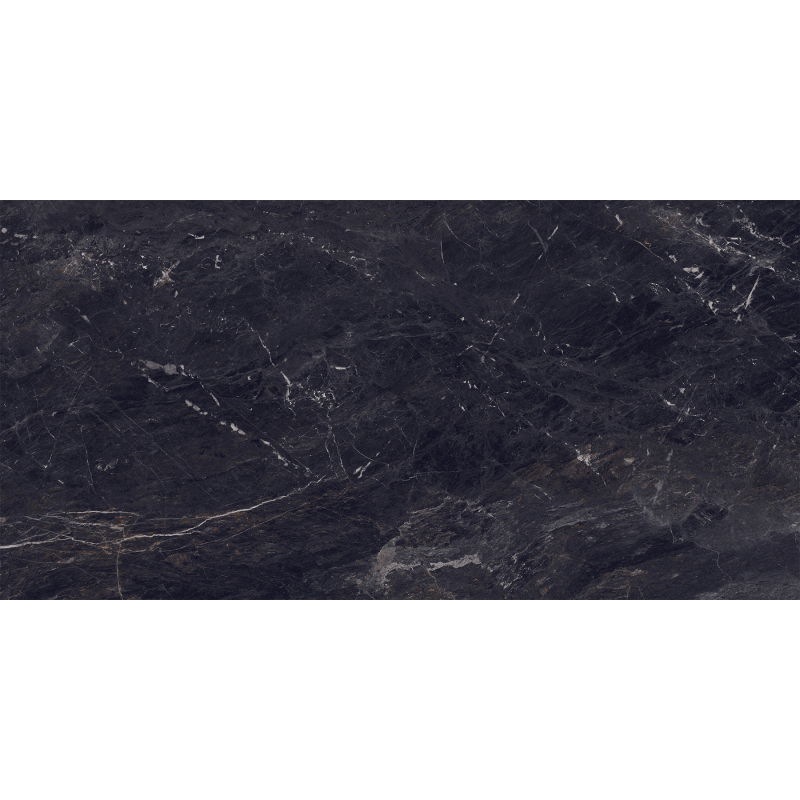 Mexen Sintra Black glazed rectified G1 stoneware, floor and wall tile 120 x 60 cm, high gloss - TL204-120-060-00