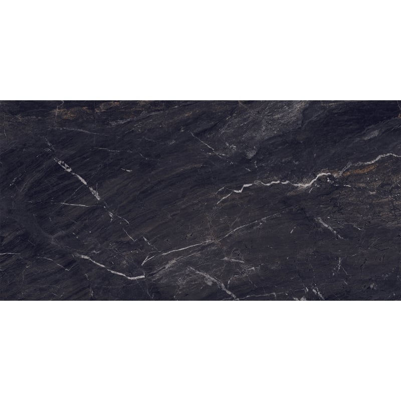 Mexen Sintra Black glazed rectified G1 stoneware, floor and wall tile 120 x 60 cm, high gloss - TL204-120-060-00