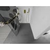 Mexen Kioto+ Duschwand mit Regal Walk-in 120 x 200 cm, weißer Wellen, Gold - 800-120-121-50-97