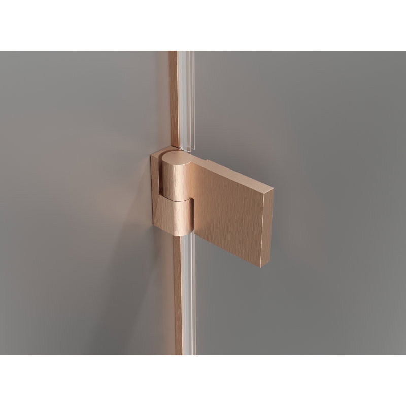 Mexen Lunar-B L hinged shower cabin left 100 x 80 cm, transparent, brushed copper - 832L-100-080-65-00-L