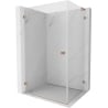 Mexen Lunar-B L hinged shower cabin left 100 x 80 cm, transparent, brushed copper - 832L-100-080-65-00-L