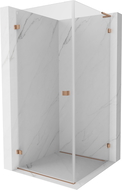 Mexen Lunar-B L cabine de douche pivotante gauche 90 x 90 cm, transparent, cuivre brossé - 832L-090-090-65-00-L
