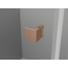 Mexen Lunar-B L cabine de douche pivotante gauche 90 x 90 cm, transparent, cuivre brossé - 832L-090-090-65-00-L