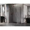 Mexen Lunar-B L dušinurk avatud vasak 100 x 90 cm, läbipaistev, harjatud vask - 832L-100-090-65-00-L