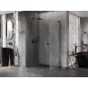 Mexen Lunar-B L shower cabin hinged left 100 x 80 cm, transparent, gun gray brushed - 832L-100-080-66-00-L