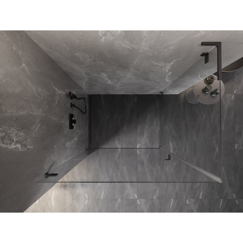 Mexen Lunar-B L kabina prysznicowa uchylna lewa 100 x 80 cm, transparent, gun gray szczotkowany - 832L-100-080-66-00-L