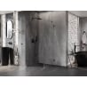 Mexen Lunar-B L cabine de douche pivotante gauche 100 x 100 cm, transparent, gris canon brossé - 832L-100-100-66-00-L