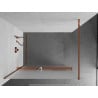 Mexen Kioto+ paroi de douche avec étagère Walk-in 70 x 200 cm, givre, or rose - 800-070-121-60-30