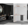 Mexen Kioto+ dušisein riiuliga Walk-in 90 x 200 cm, härmatis, roosa kuld - 800-090-121-60-30