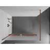 Mexen Kioto+ dušisein riiuliga Walk-in 90 x 200 cm, härmatis, roosa kuld - 800-090-121-60-30