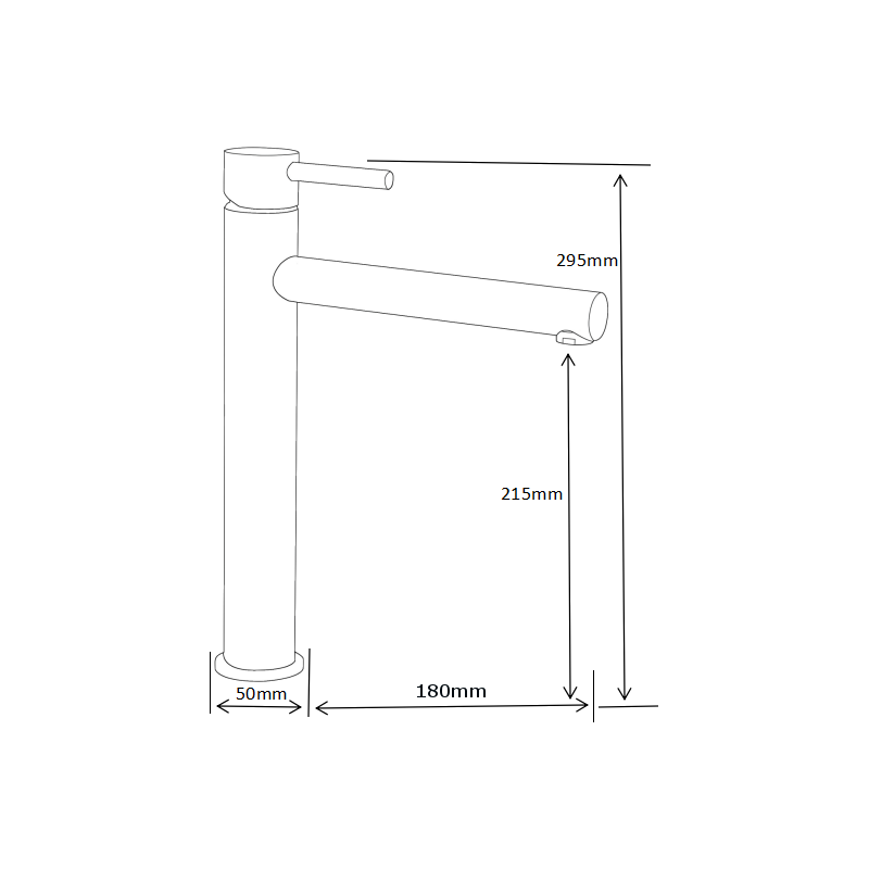 Mexen Elba hoher Waschtischarmatur, gold - 74110-50