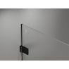 Mexen Lunar-B L vasak avanev dušinurk 100 x 90 cm, läbipaistev, must - 832L-100-090-70-00-L
