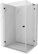 Mexen Lunar-B L lijeva preklopna tuš kabina 100 x 90 cm, prozirna, crna - 832L-100-090-70-00-L
