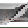 Mexen Kioto+ Duschwand mit Regal Walk-in 120 x 200 cm, Frost, Roségold - 800-120-121-60-30
