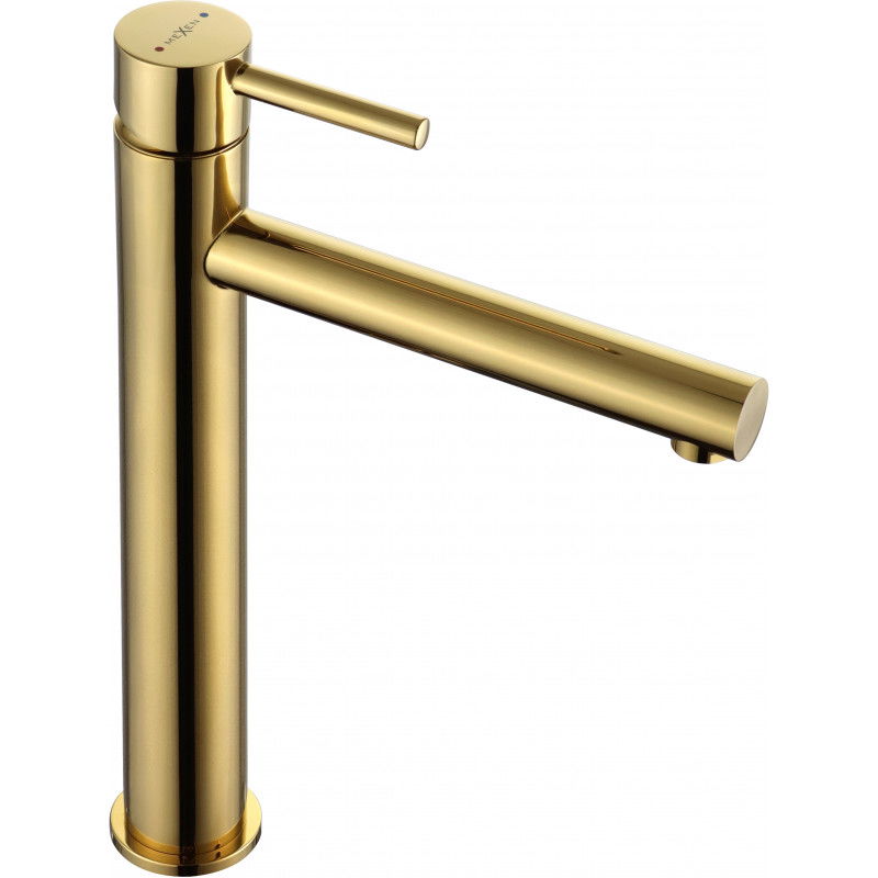 Mexen Elba grifo de lavabo alto, dorado - 74110-50