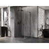 Mexen Lunar-B L dušinurk, vasak avatav uks 80 x 80 cm, läbipaistev, gun metal - 832L-080-080-95-00-L