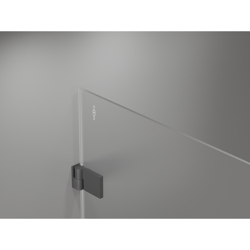 Mexen Lunar-B L zakretna tuš-kabina lijeva 100 x 80 cm, prozirna, tamni metal - 832L-100-080-95-00-L
