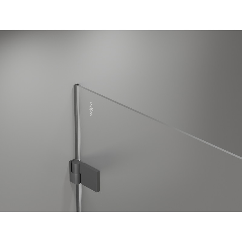 Mexen Lunar-B L lijeva preklopna tuš kabina 100 x 90 cm, prozirna, pištolj metal - 832L-100-090-95-00-L