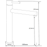 Mexen Elba high basin tap, graphite - 74110-66